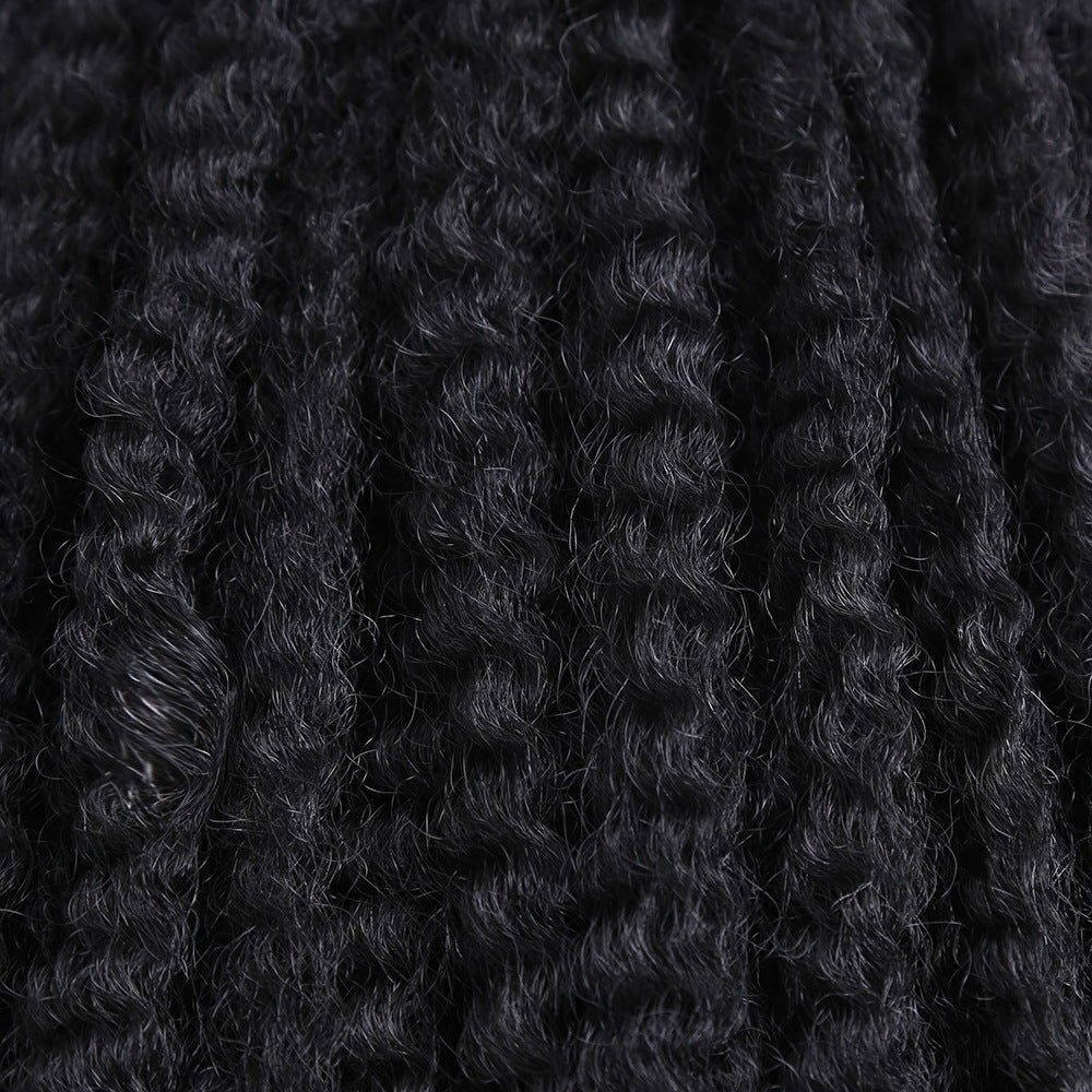 High temperature silk medium long curly hair - Amazhona 