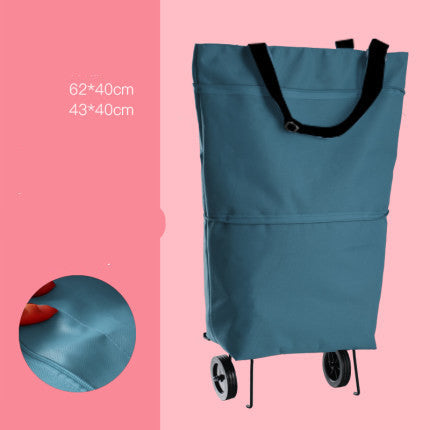 Home Folding Tug Bag Wheel Shopping Travel Bag  Shopping Cloth Bag Luggage Bag Folding Shopping Bag - Amazhona 