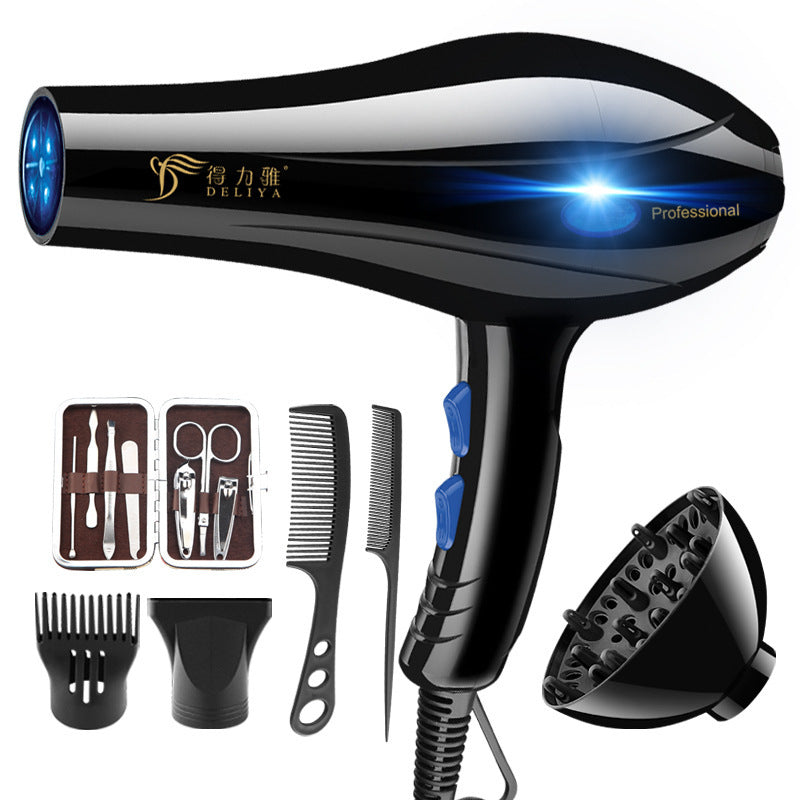 Home Hairdressing High-Power Blue Light Negative Ion Hair Dryer - Amazhona 