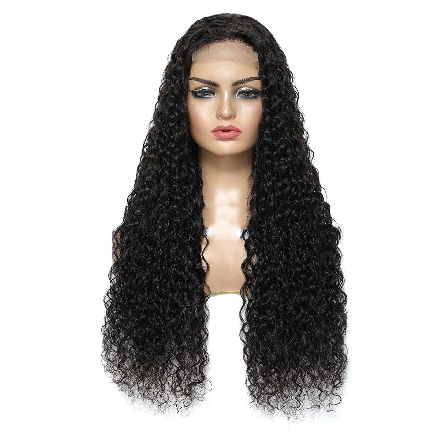 Hot Ladies Front Lace Chemical Fiber Long Curly Wig - Amazhona 