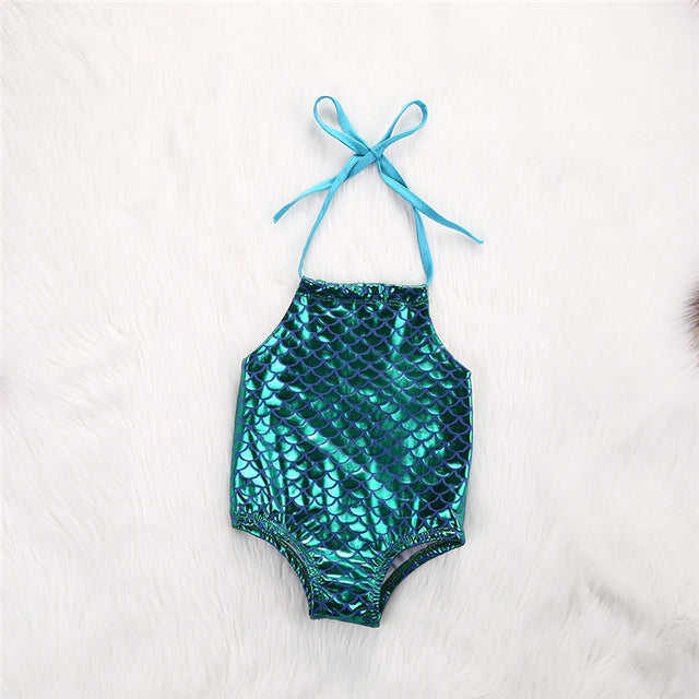 Hot Selling Mermaid One Piece Swimsuit Baby Girl Bikini New - Amazhona 