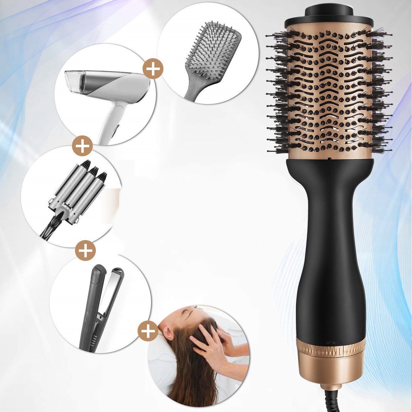 Hot-air Comb Combo Hair Straightener - Amazhona 