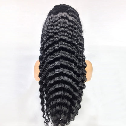 Human Hair 28 30 Deep Wave Lace Frontal Wigs 13 4 Front Wigs - Amazhona 