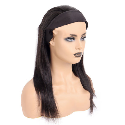 Human Hair Headband Wigs Hair Is Reversed, Hair Band, Wig And Headgear - Amazhona 