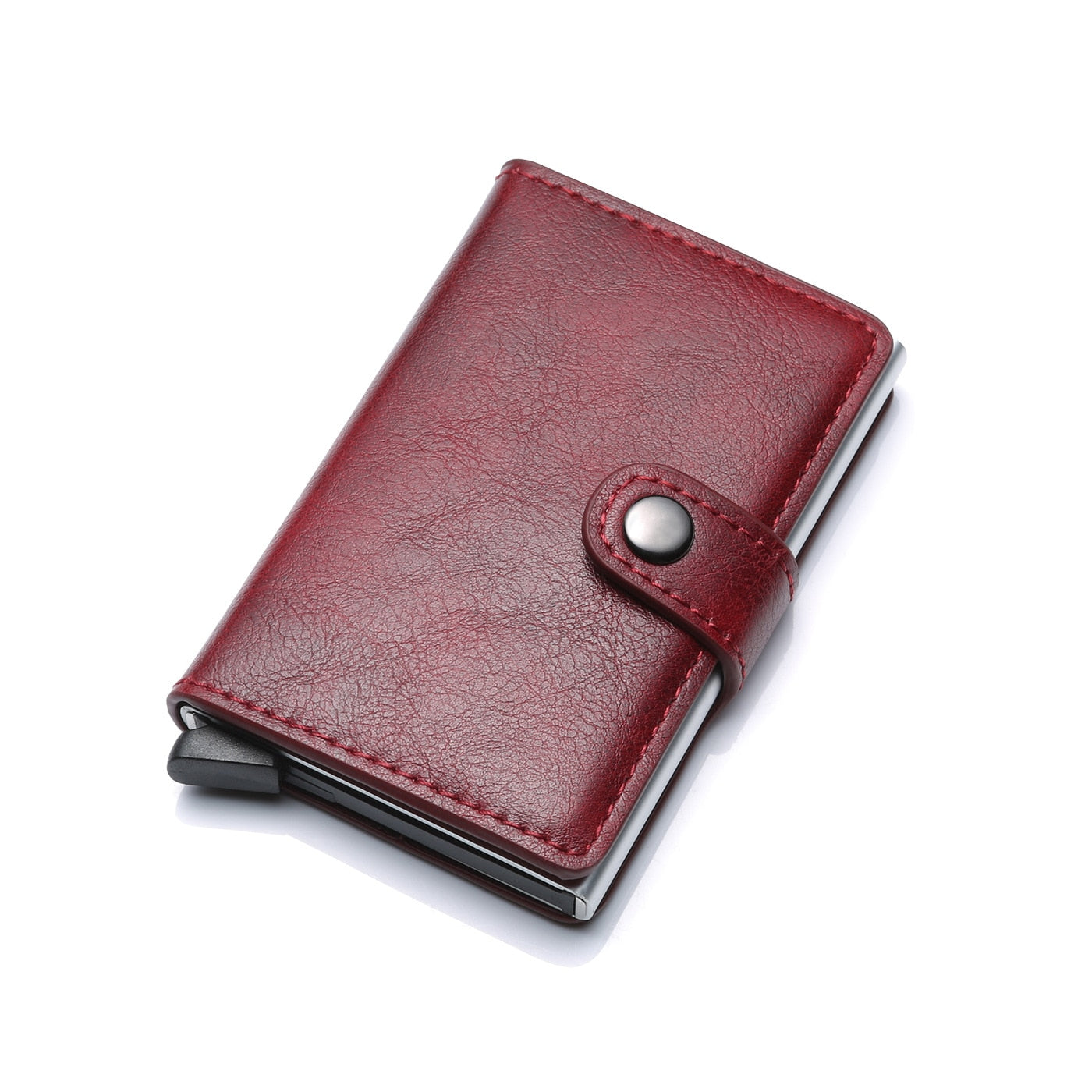 ID Credit Bank Card Holder Wallet Luxury Brand Men Anti Rfid Blocking Protected Magic Leather Slim Mini Small Money Wallets Case - Amazhona 