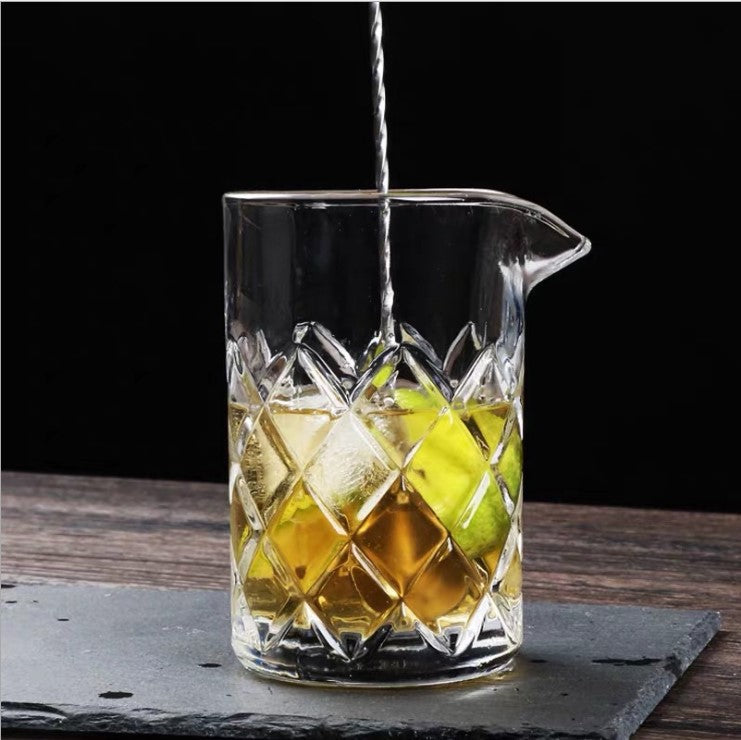 Ice Strainer Crystal Glass Stainless Steel Cocktail Shaker Cocktail Set - Amazhona 