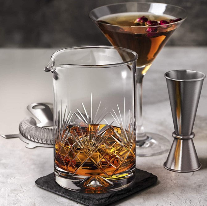 Ice Strainer Crystal Glass Stainless Steel Cocktail Shaker Cocktail Set - Amazhona 