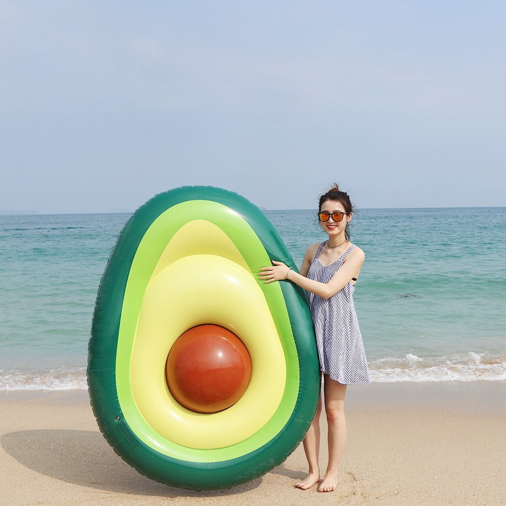 Inflatable Giant Avocado Pool Float Pool Swimming Float Swimming Ring Pool Circle Party  Buoy Toy - Amazhona 