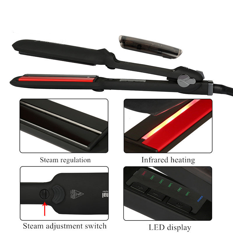 Infrared steam spray hair straightener - Amazhona 