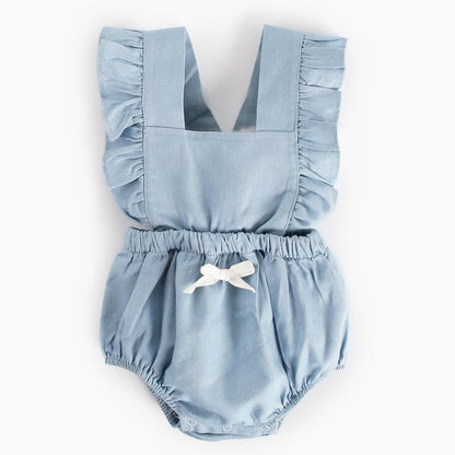 Ins Denim Baby One-piece Bodysuits Baby Romper Spring - Amazhona 