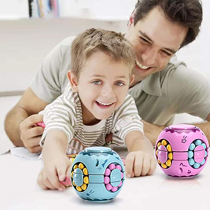 Intelligence Fingertip Checkered Educational Toys Bean Rotating Toy Relieve Stress Children Educational Toys Finger Magic Bean Burger Toy Puzzle Top Spinning Magic Bean - Amazhona 