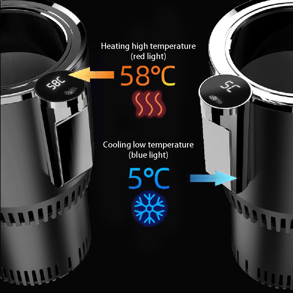 Intelligent Car Cup Warmer Cooler 2 in 1 with Smart Digital Display - Amazhona 