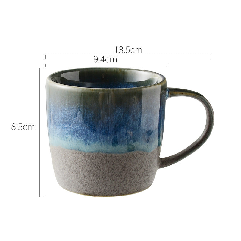 Irregularly made old mug with ceramic bottom - Amazhona 