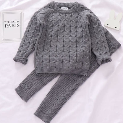 Kids Sweaters Baby Boy Girl Winter knit Sweater Pants - Amazhona 