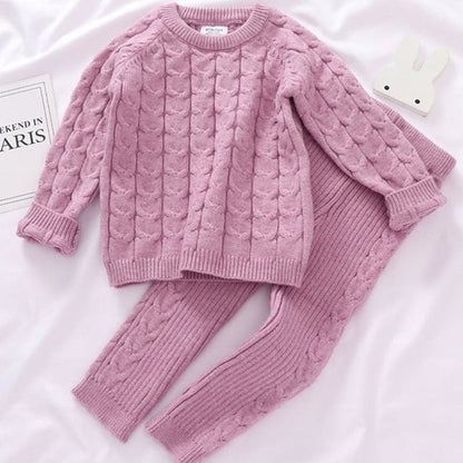 Kids Sweaters Baby Boy Girl Winter knit Sweater Pants - Amazhona 