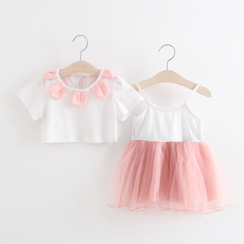 Kids girls dress sweet summer 2021 baby princess dress baby Tutu free on behalf of Taobao - Amazhona 