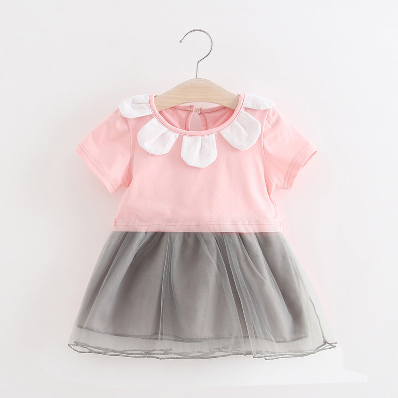 Kids girls dress sweet summer 2021 baby princess dress baby Tutu free on behalf of Taobao - Amazhona 