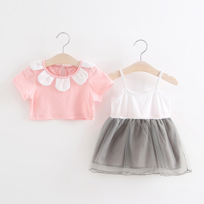 Kids girls dress sweet summer 2021 baby princess dress baby Tutu free on behalf of Taobao - Amazhona 