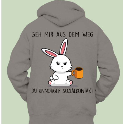 Kitchen Rabbit Hoodie Unisex Back Print - Amazhona 