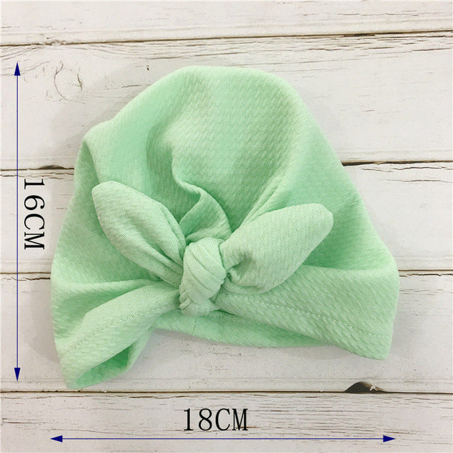 Knot Bow Baby Headbands Toddler Headwraps 6m-18m Baby Turban - Amazhona 