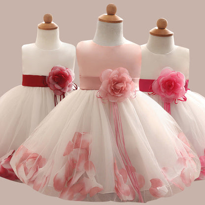 Korean High Grade Autumn Children, Fluffy Dress, Princess Dress, Infant, Full Year Old, Full Dress, Factory Direct Sales - Amazhona 