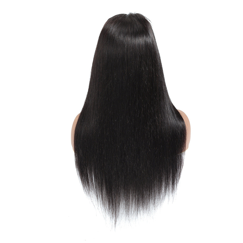 Lace real human hair wig headgear - Amazhona 