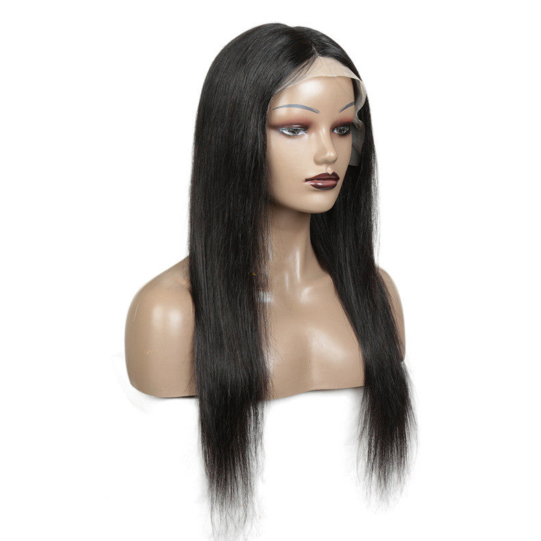 Lace real human hair wig headgear - Amazhona 