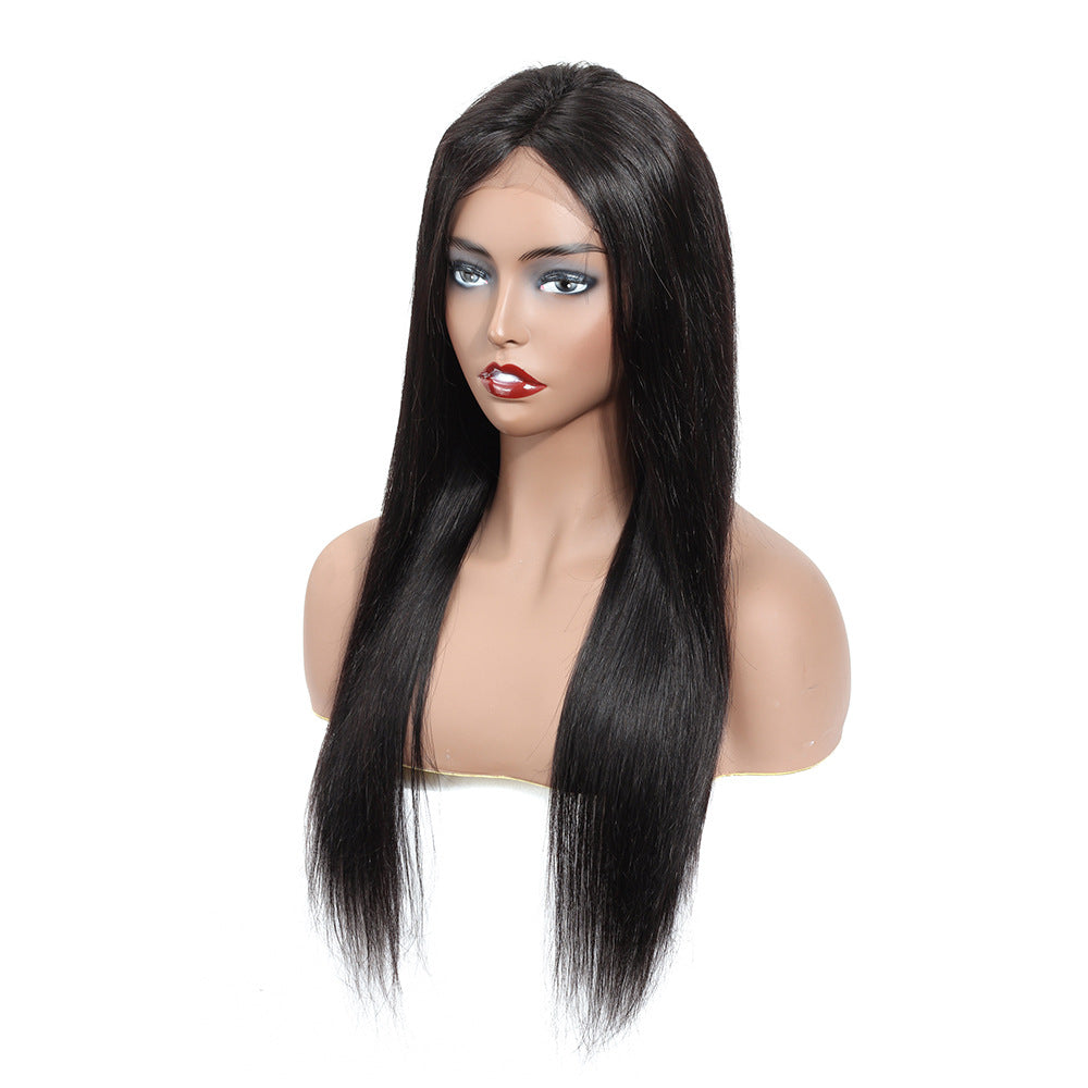 Lace real human hair wig headgear - Amazhona 