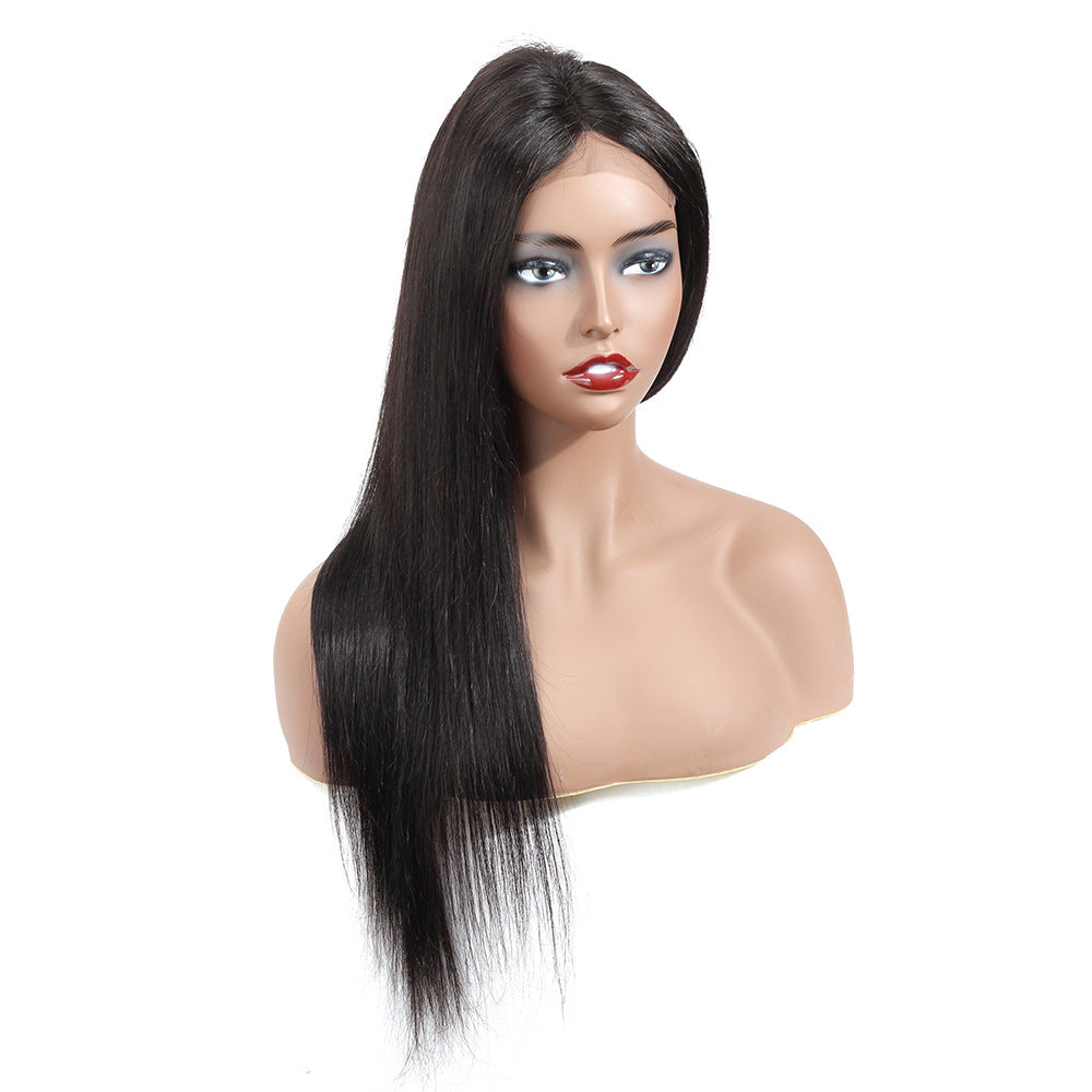 Lace real human hair wig headgear - Amazhona 