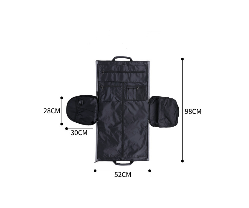 Large-capacity travel bag portable cylinder folding suit bag - Amazhona 