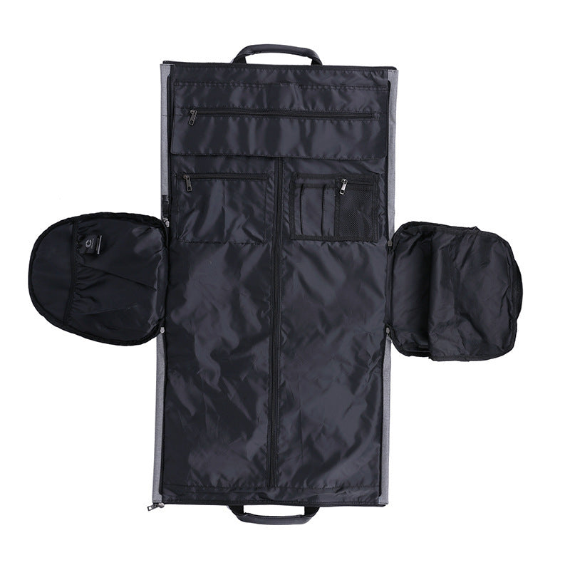 Large-capacity travel bag portable cylinder folding suit bag - Amazhona 