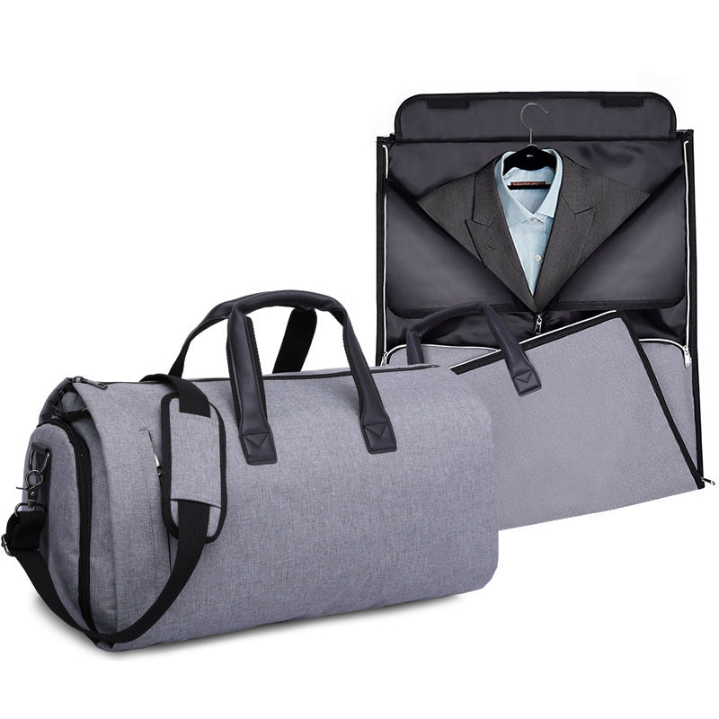 Large-capacity travel bag portable cylinder folding suit bag - Amazhona 