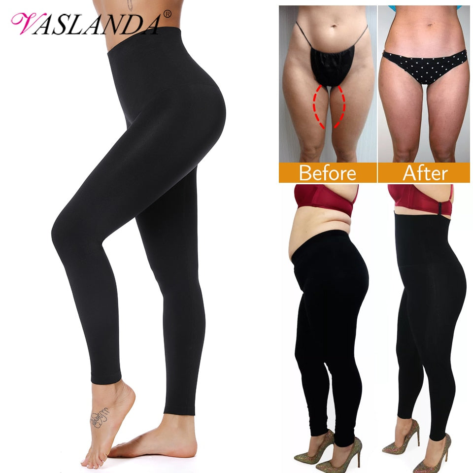 Leggings Women Slimming Pants High Waisted Jeggings Tummy Control Panties Seamless Leggins Shaping Pants Waist Trainer Trousers - Amazhona 