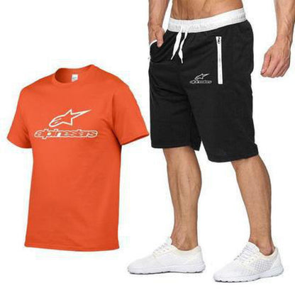 Leisure Round Neck Sports Suit Loose Running T-shirt - Amazhona 