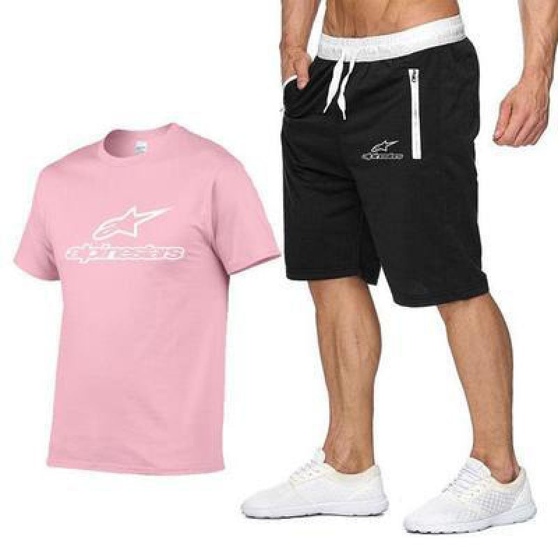 Leisure Round Neck Sports Suit Loose Running T-shirt - Amazhona 