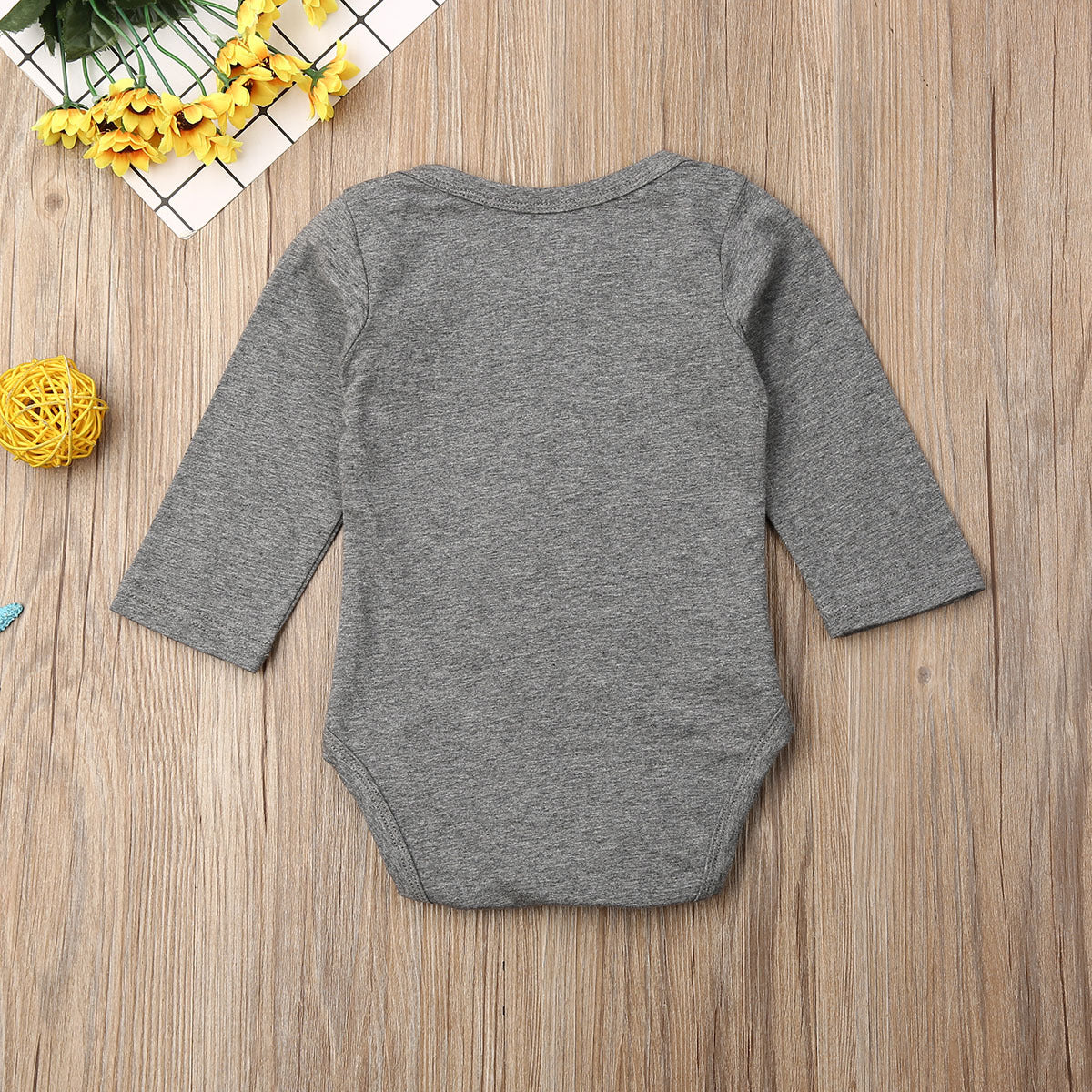 Letter Long-sleeved T-shirt Male Baby Jumpsuit - Amazhona 