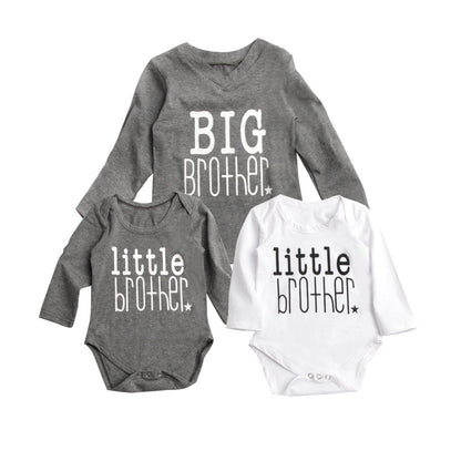 Letter Long-sleeved T-shirt Male Baby Jumpsuit - Amazhona 