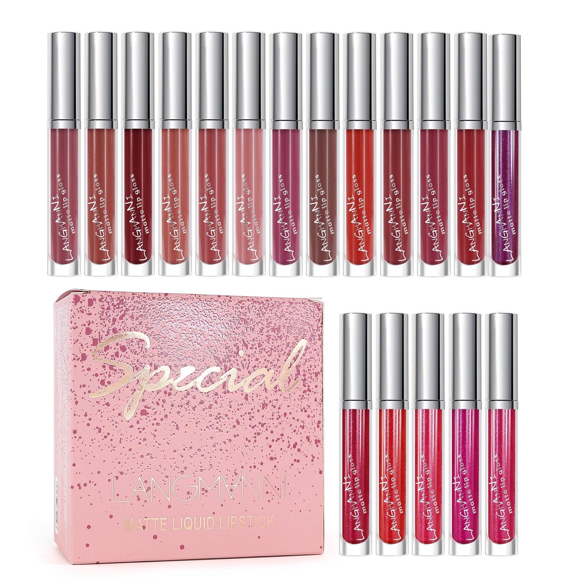 Lipstick 18 Count Lip Gloss Set Matte Velvet Lip Gloss - Amazhona 