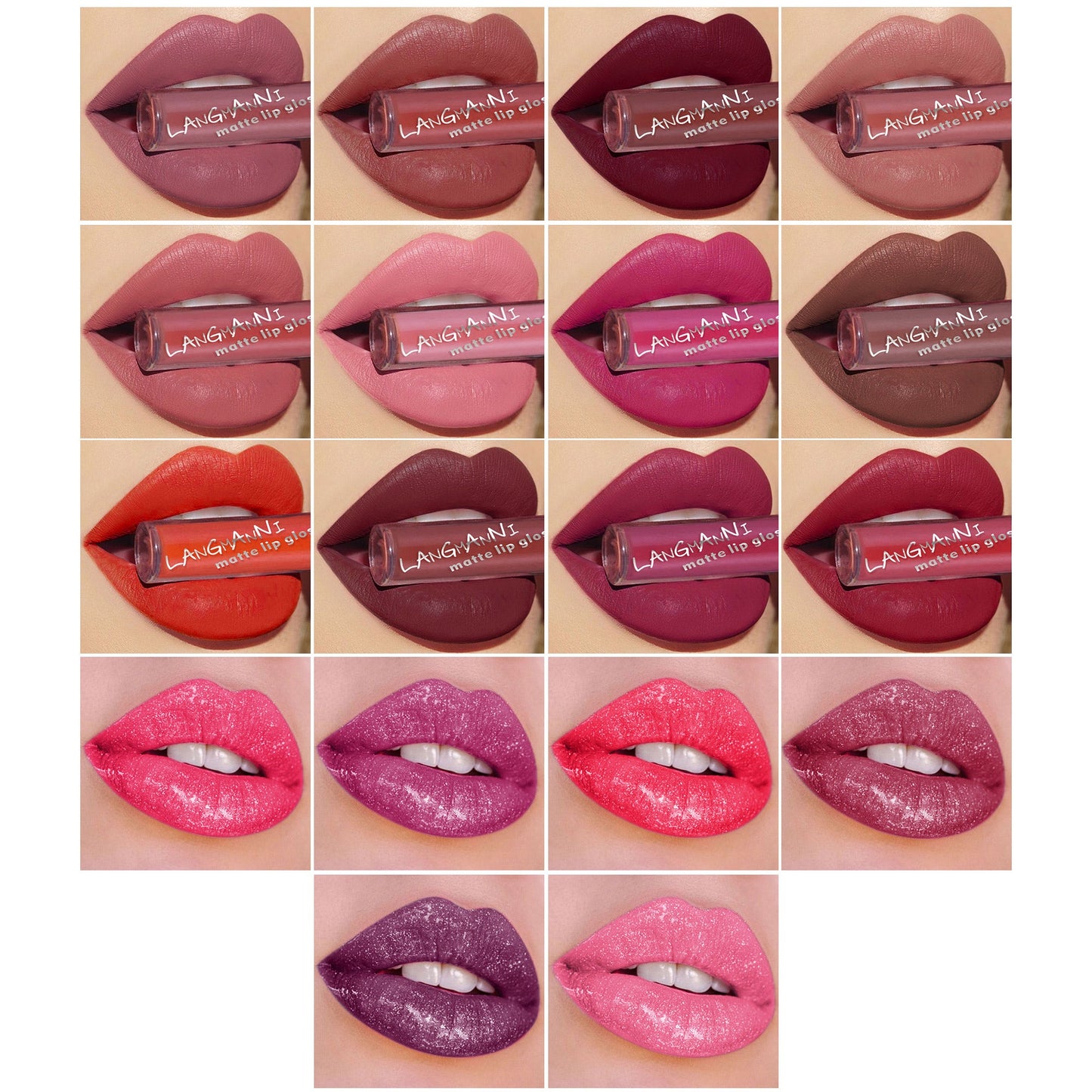 Lipstick 18 Count Lip Gloss Set Matte Velvet Lip Gloss - Amazhona 