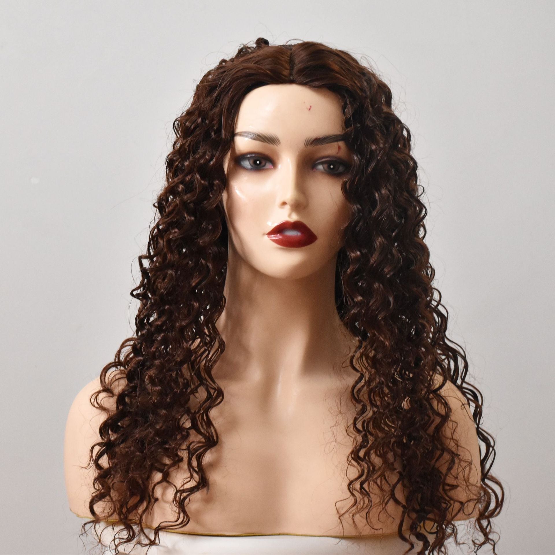 Long Rolled Chemical Fiber High Temperature Silk Wig - Amazhona 