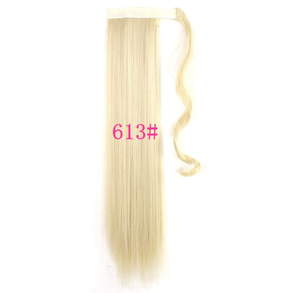 Long Straight Wrap Around Clip In Ponytail Hair Extension Heat Resistant Synthetic Tail Fake Hair - Amazhona 