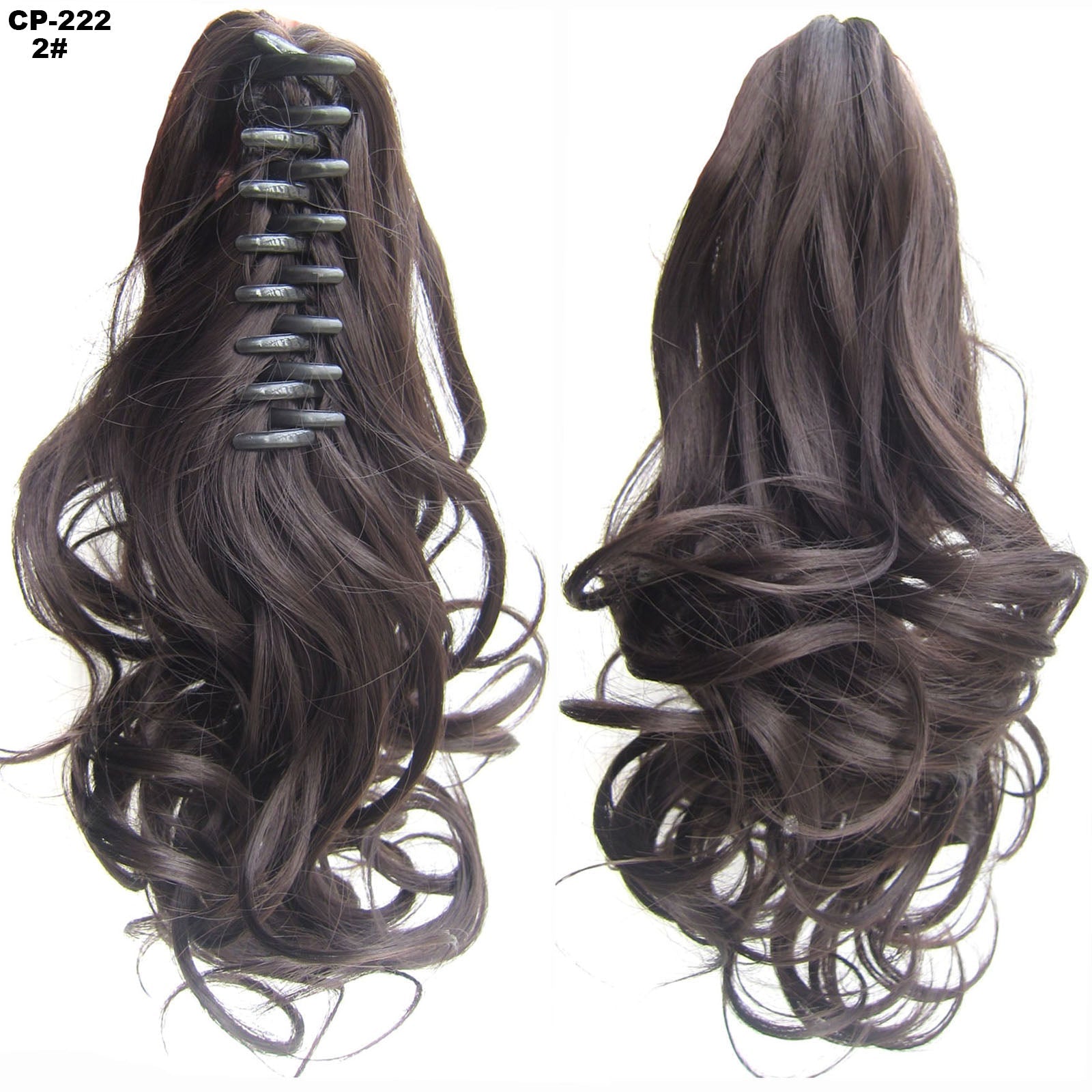 Long Wave Ponytail Wrap Around Ponytail Clip In Hair Headwear Gray Hairpiece Natural Extensions - Amazhona 