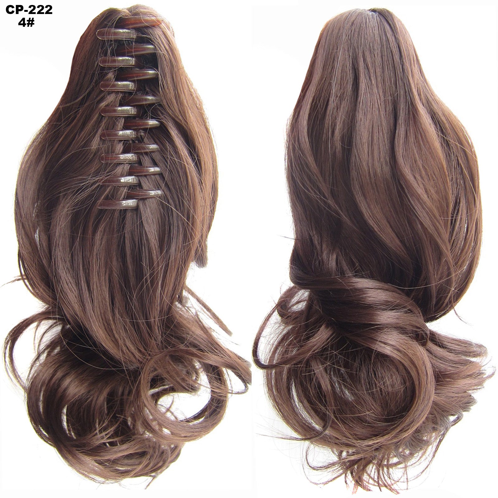 Long Wave Ponytail Wrap Around Ponytail Clip In Hair Headwear Gray Hairpiece Natural Extensions - Amazhona 