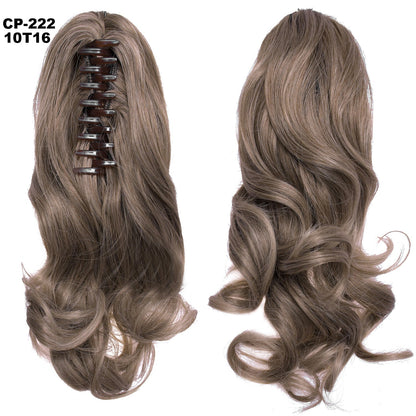 Long Wave Ponytail Wrap Around Ponytail Clip In Hair Headwear Gray Hairpiece Natural Extensions - Amazhona 