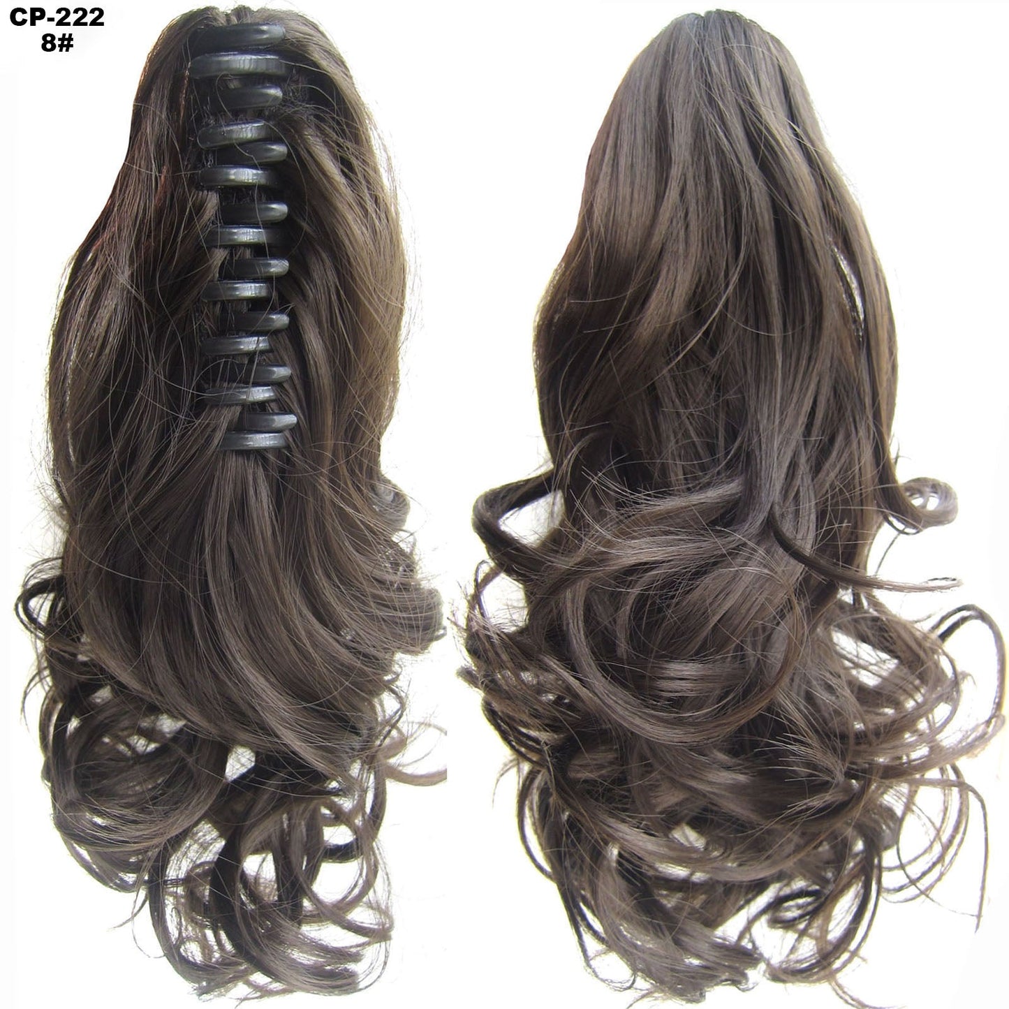 Long Wave Ponytail Wrap Around Ponytail Clip In Hair Headwear Gray Hairpiece Natural Extensions - Amazhona 