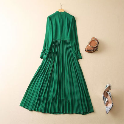 Long-sleeved Dress With Flounces - Amazhona 