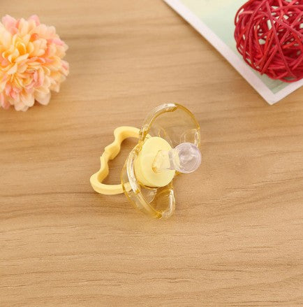 Love baby baby baby new baby pacifier anti automatically closed round head flat hair randomly issued - Amazhona 