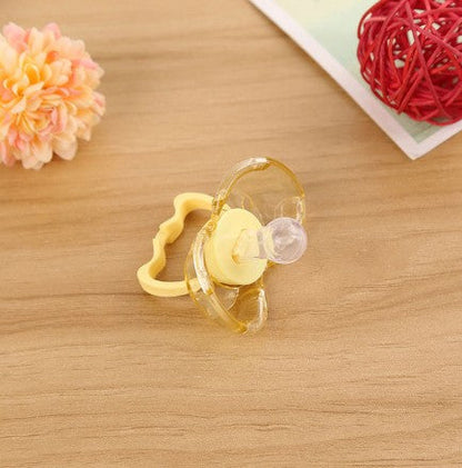 Love baby baby baby new baby pacifier anti automatically closed round head flat hair randomly issued - Amazhona 