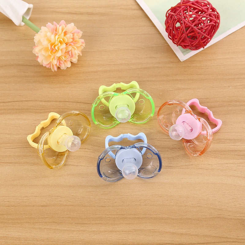 Love baby baby baby new baby pacifier anti automatically closed round head flat hair randomly issued - Amazhona 