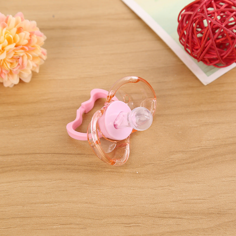 Love baby baby baby new baby pacifier anti automatically closed round head flat hair randomly issued - Amazhona 